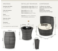 Conjunto de muebles de jardín
