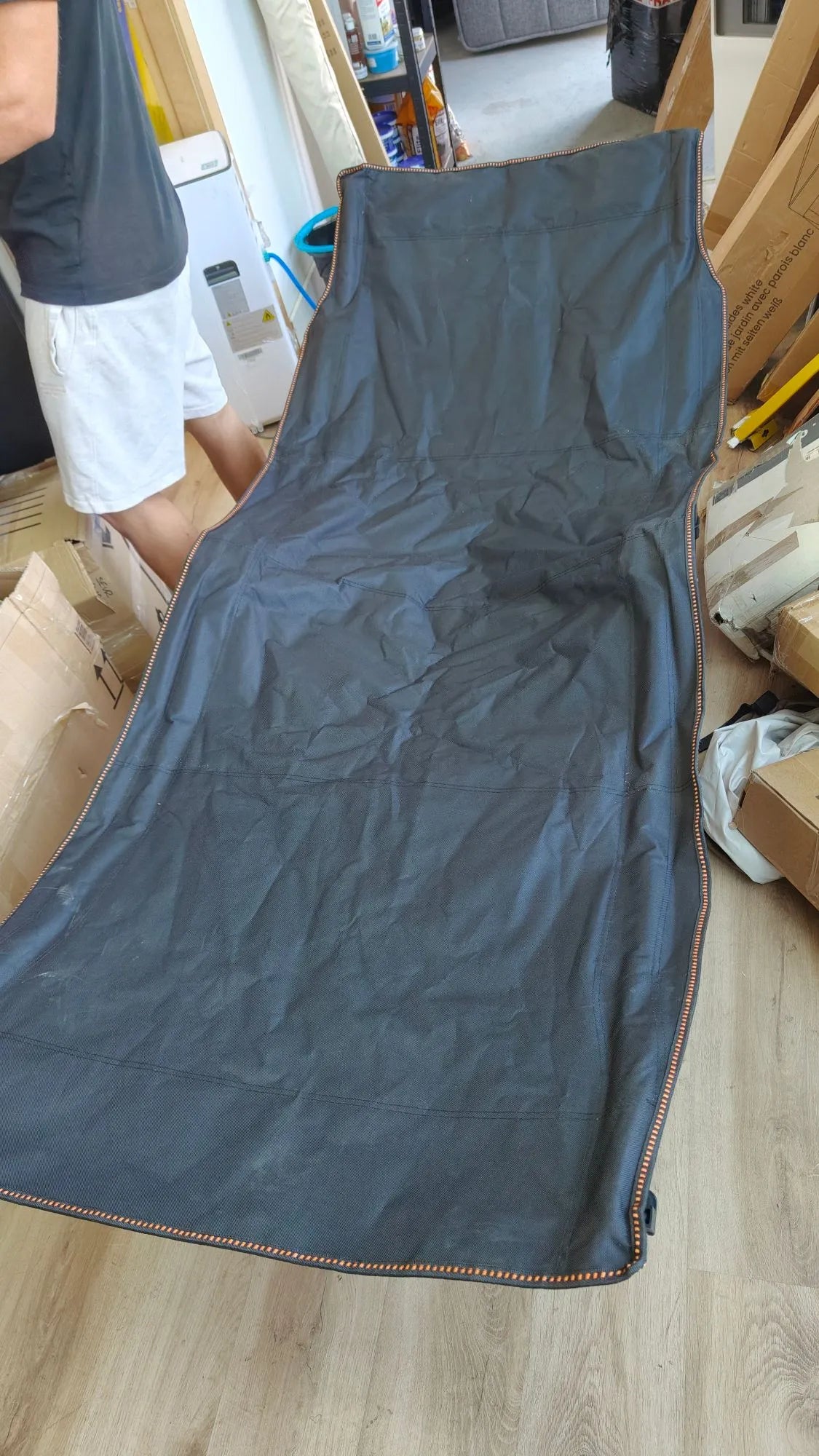 Tumbona Cama Plegable de Camping Gris