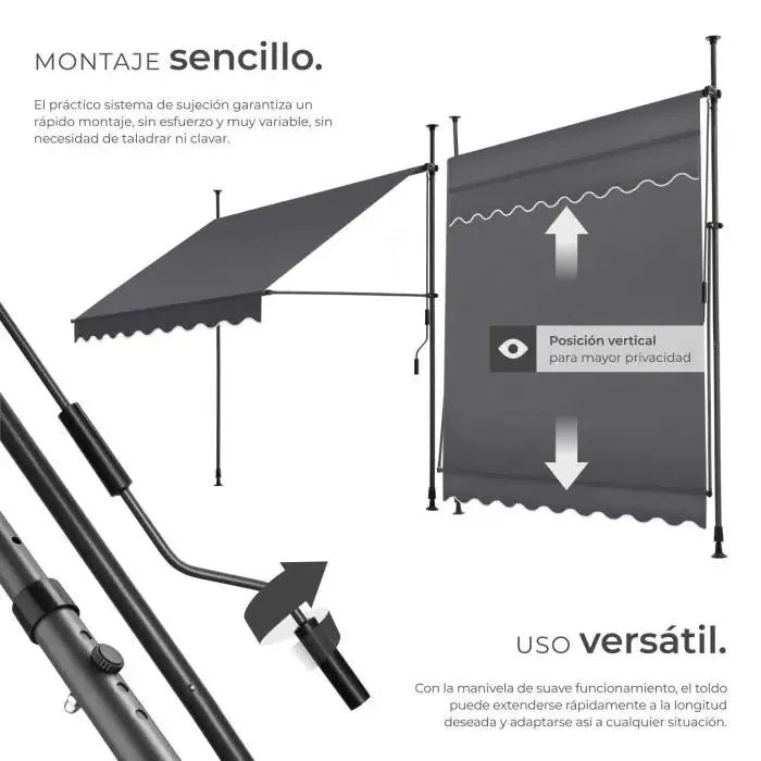 Toldo plegable para balcón