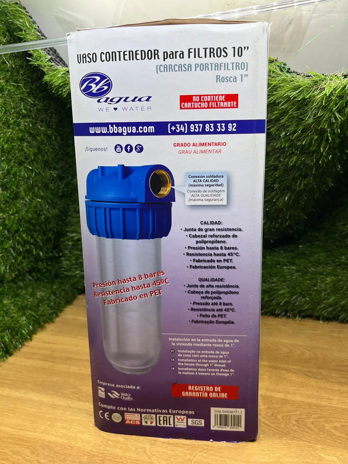 Filtro de agua de 10" Rosca Metal