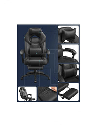 Silla Gaming, Silla de Oficina, Ordenador, Diseño Ergonómico, con Reposapiés