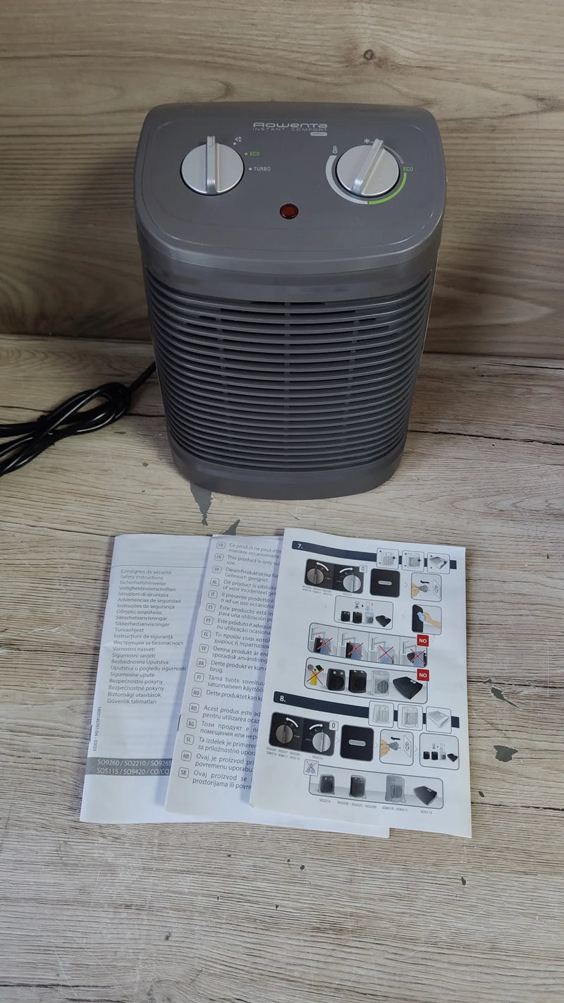 Calefactor bajo consumo 2000 W, 2 velocidades