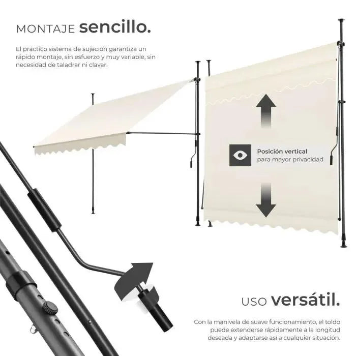 Toldo plegable para balcón