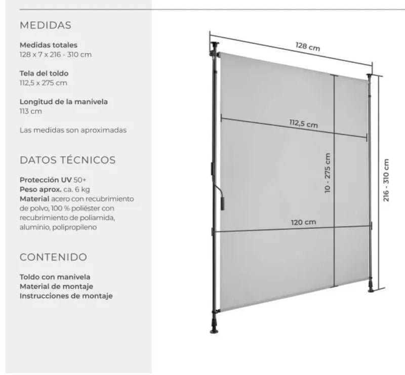 Toldo de pinza