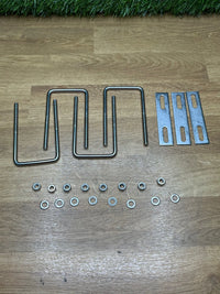 Juego de 4 tornillos en U M6 de 50 x 100 mm