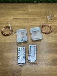 2 x Guirnalda luces pilas 8 modos de luz
