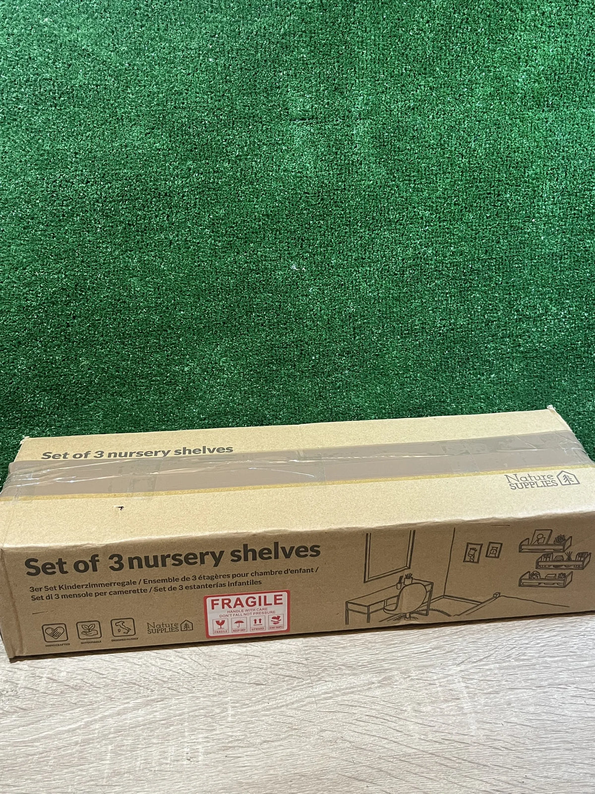 Juego de 3 estantes de madera NATURE SUPPLIES