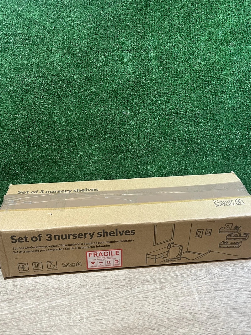 Juego de 3 estantes de madera NATURE SUPPLIES