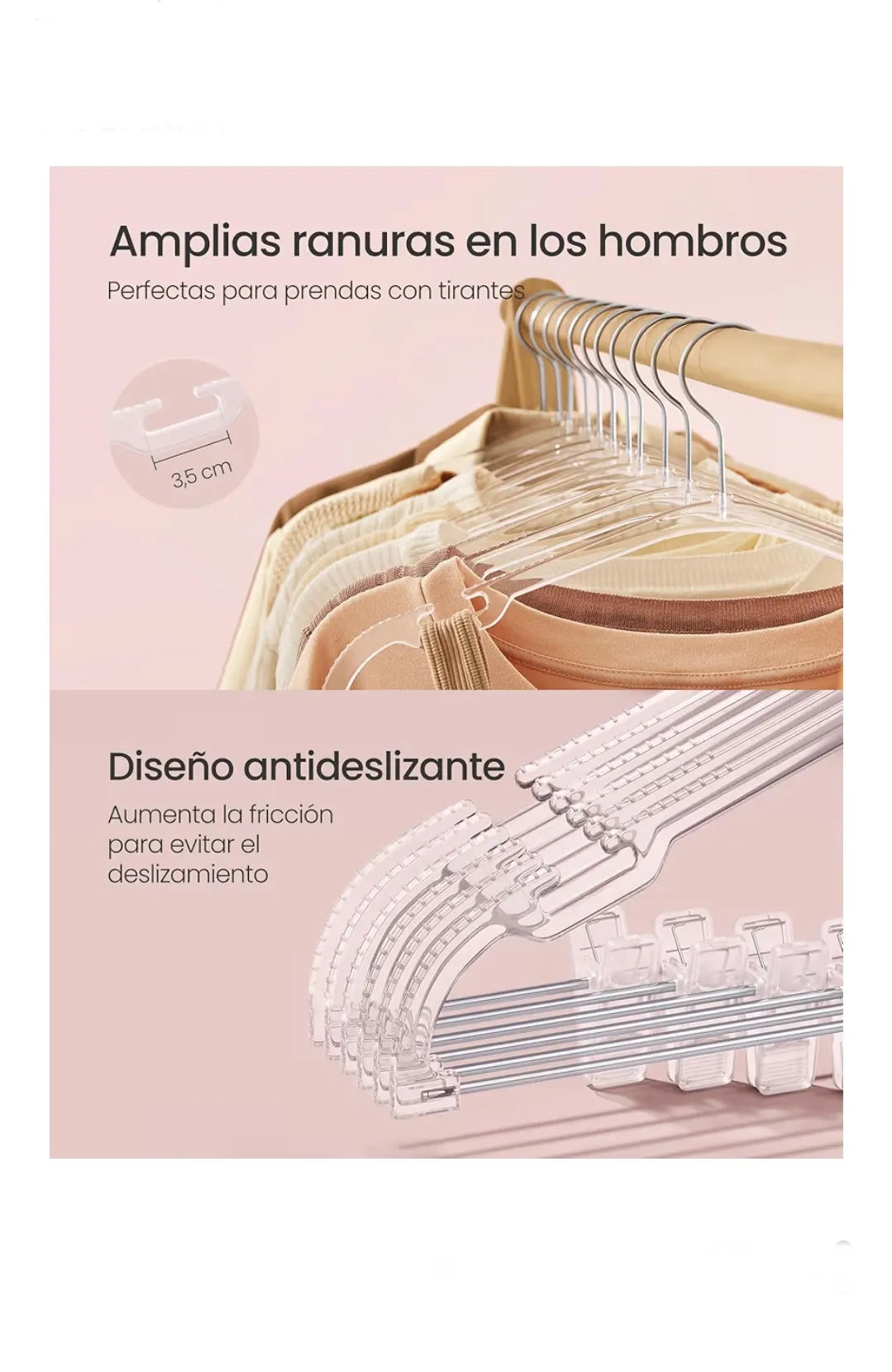 Perchas para Pantalones, 30 Perchas de Plástico