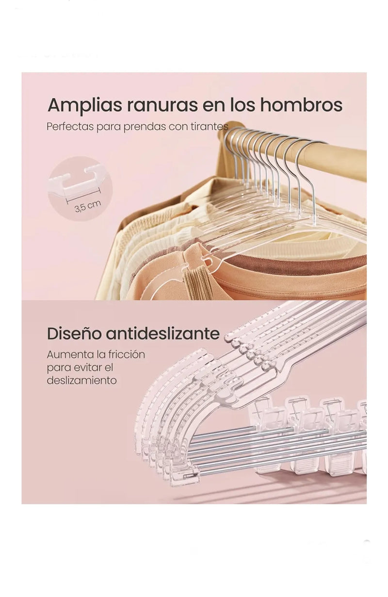 Perchas para Pantalones, 30 Perchas de Plástico