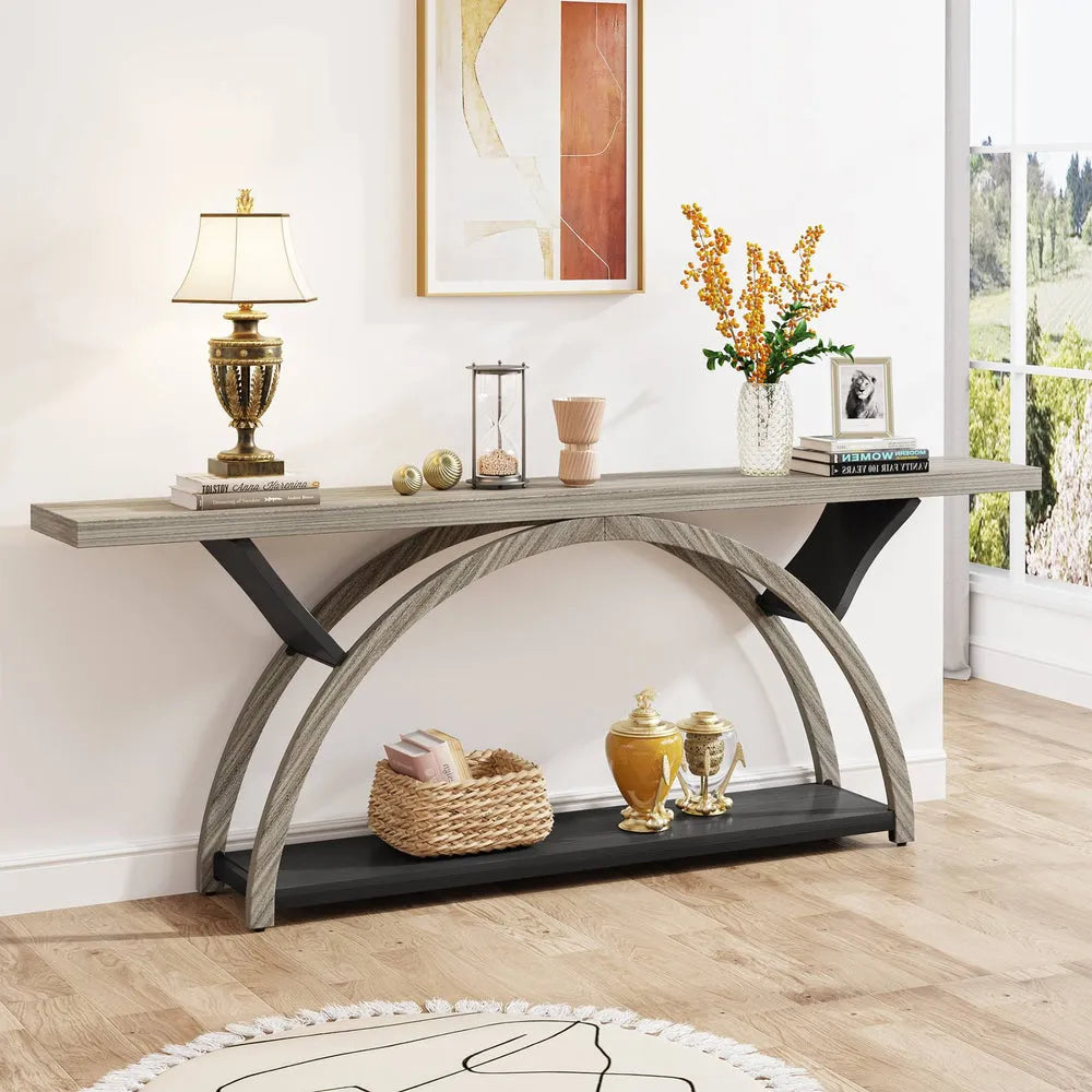 Mesa consola de dos niveles