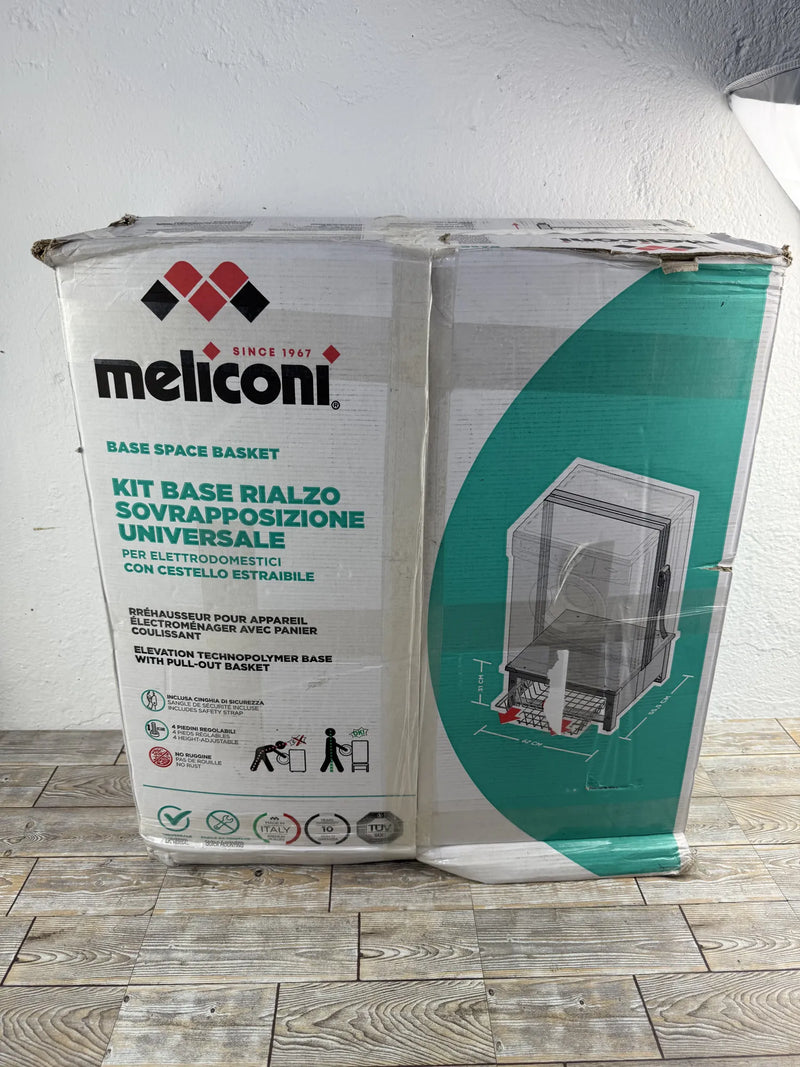 Base Elevadora Lavadora y Secadora Meliconi con Cesta Extraíble