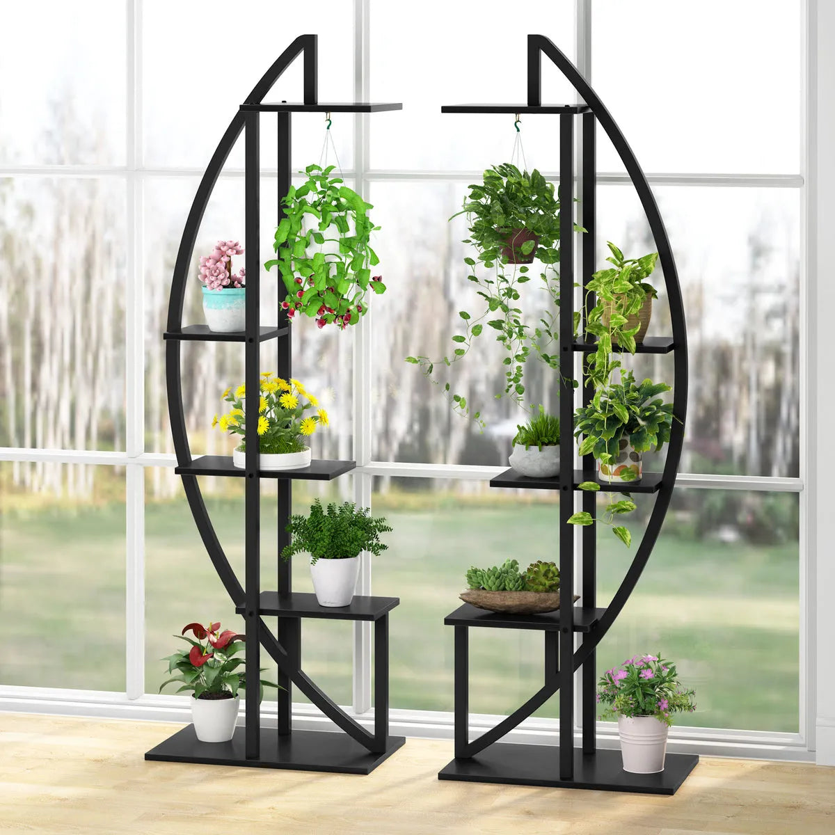 Estante exhibición de plantas
