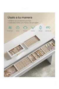 Caja Joyero Apilable, Caja de Joyas de 6 Capas Grande