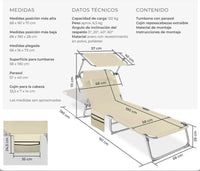 Tumbona de jardín plegable