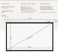 Pantalla de proyección para cine