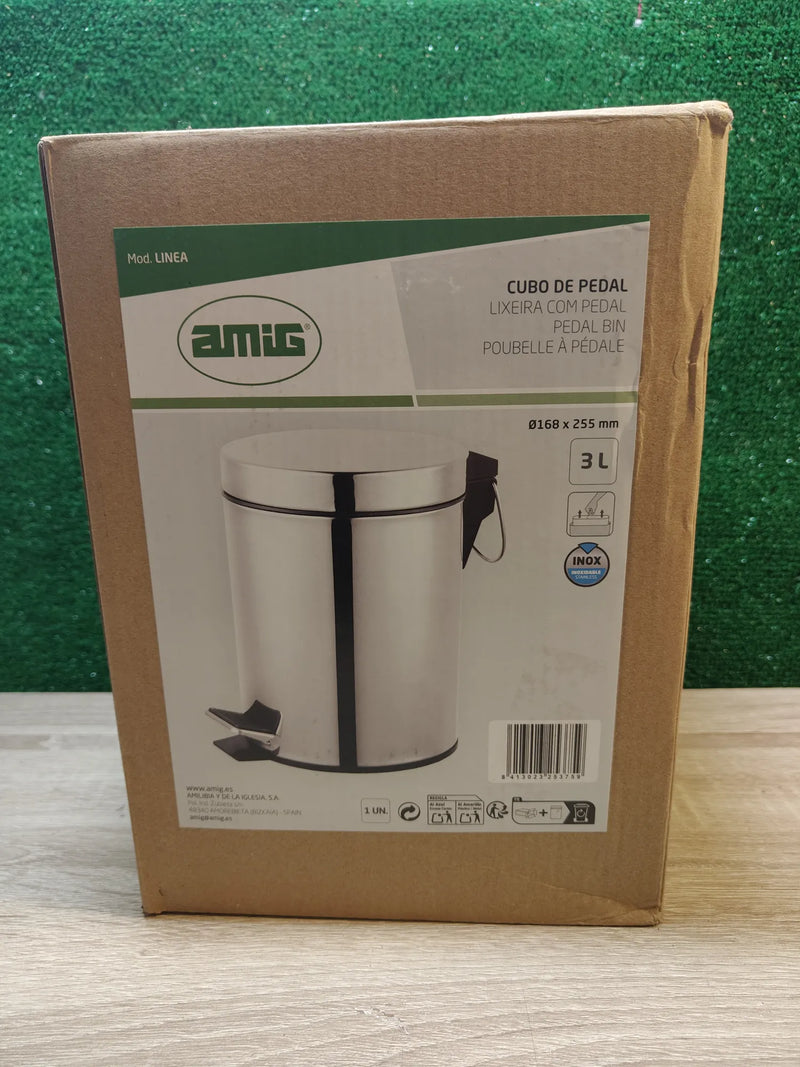Cubo de Basura para Baño con Pedal 3 Litros Amig