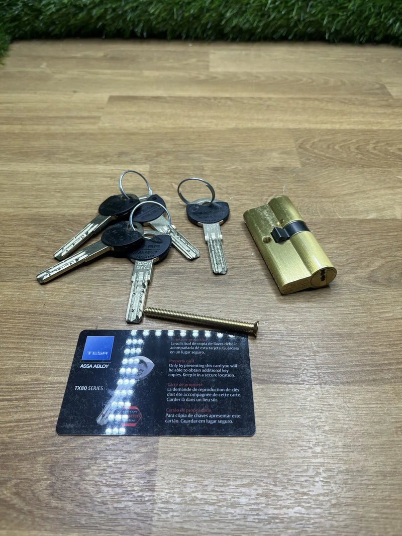 Cilindro de Alta Seguridad Dorado TX80 Tesa Assa Abloy
