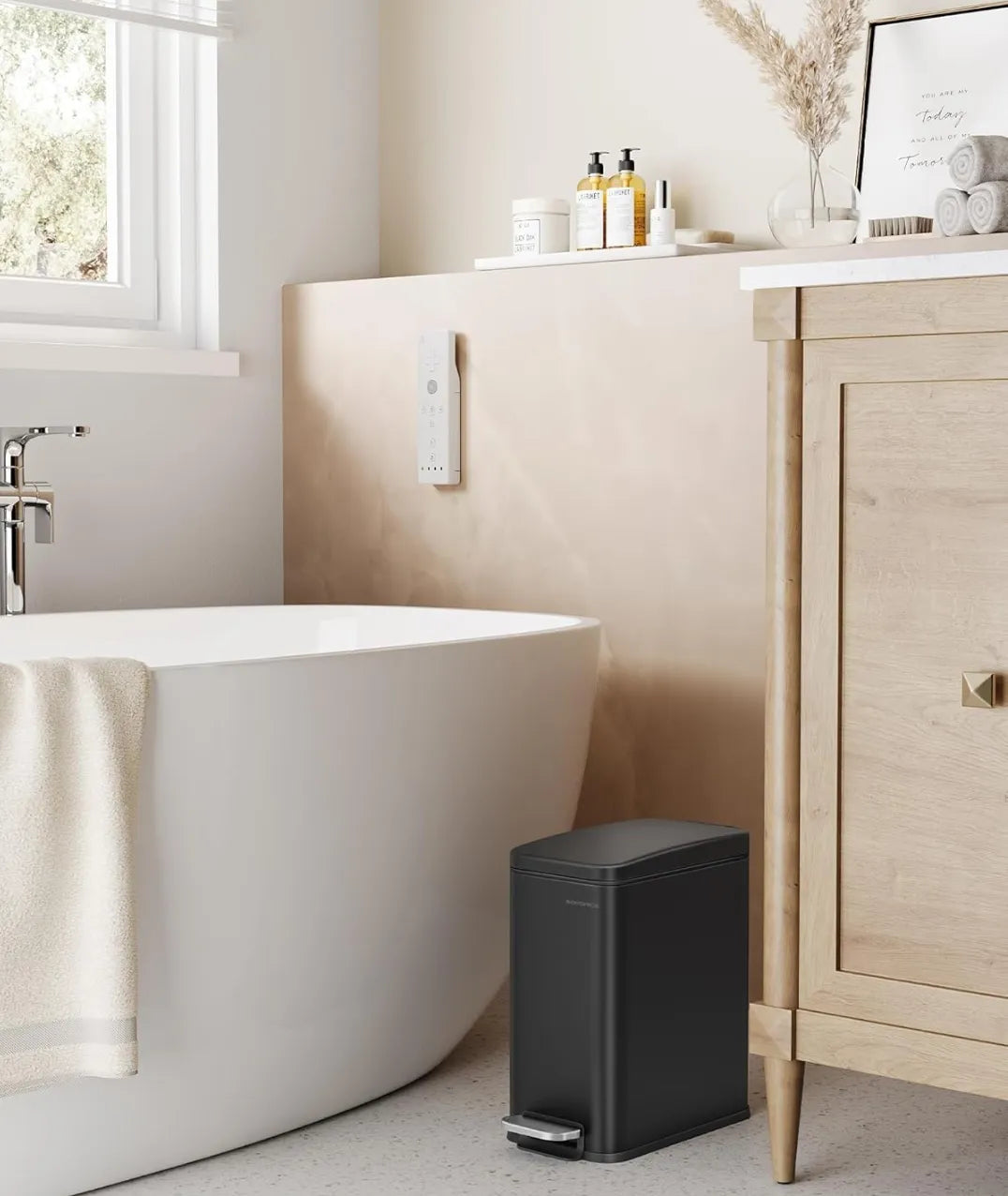 Cubo de basura para baño de 5 litros - Songmics