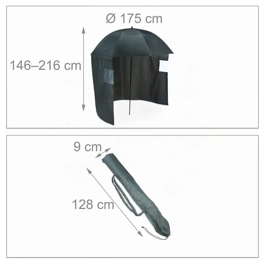 Paraguas de pesca con pared