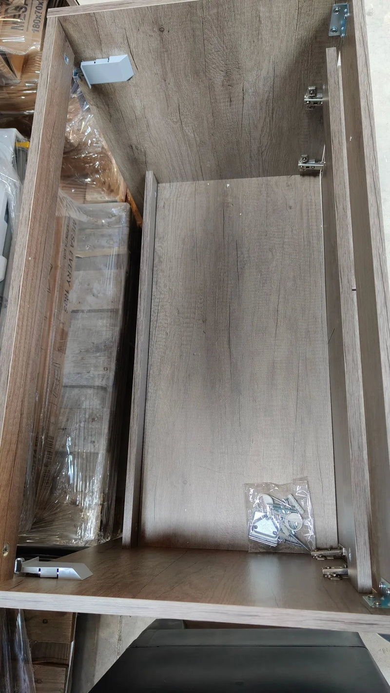 Mueble de Baño Suspendido con 2 Puertas y Espejo