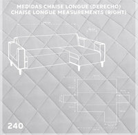 Cubresofá acolchado brazo derecho - Textilhome
