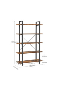 Estantería industrial estable de 5 niveles