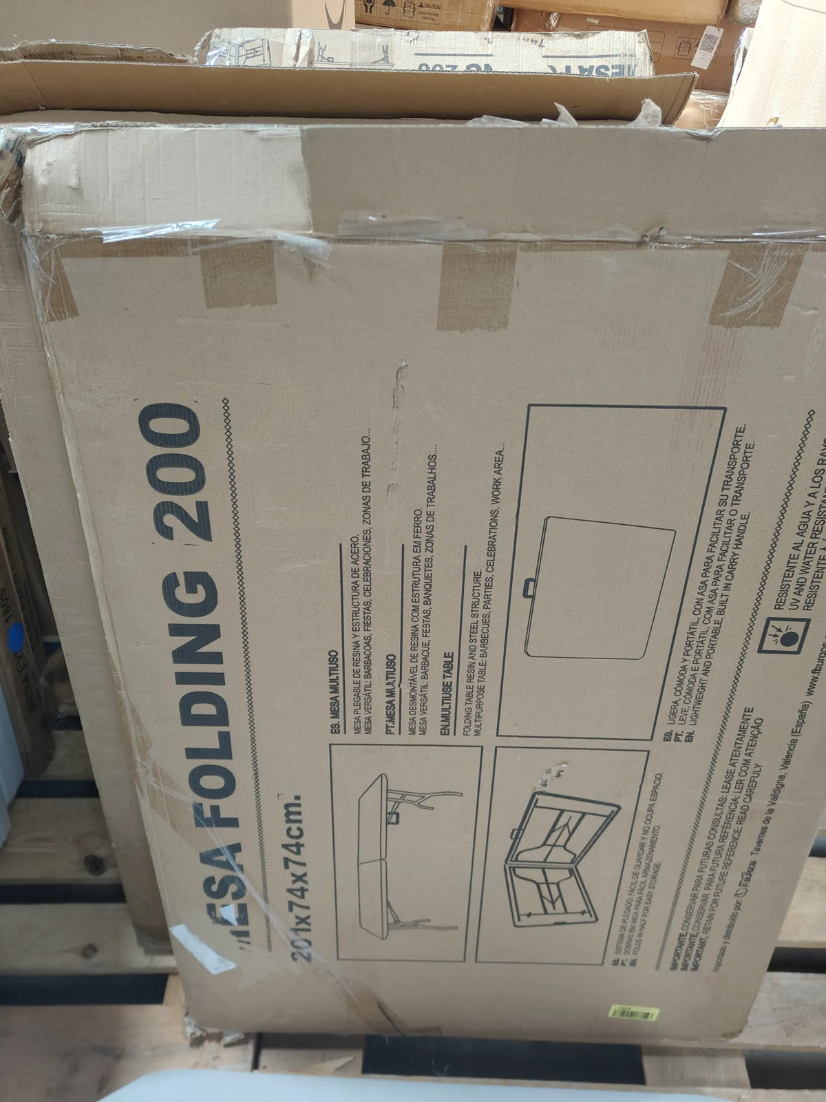 Mesa plegable 200cm - KG KITGARDEN