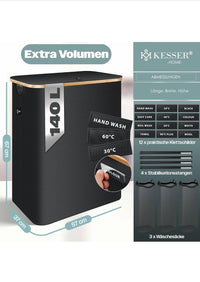 Cesto de ropa con tapa plegable Kesser