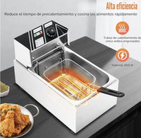 Freidora eléctrica comercial de acero