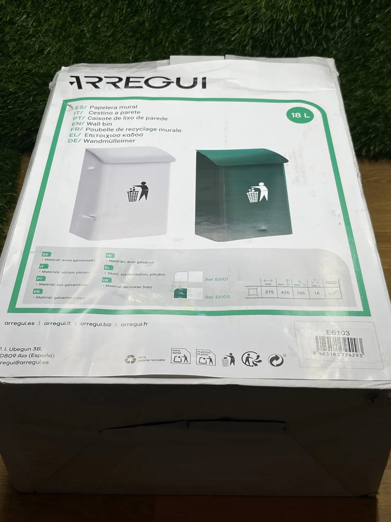 Papelera Mural de Acero de 18 L ARREGUI