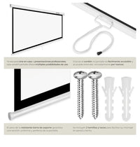Pantalla Proyector Enrollable 72 Pulgadas16:9