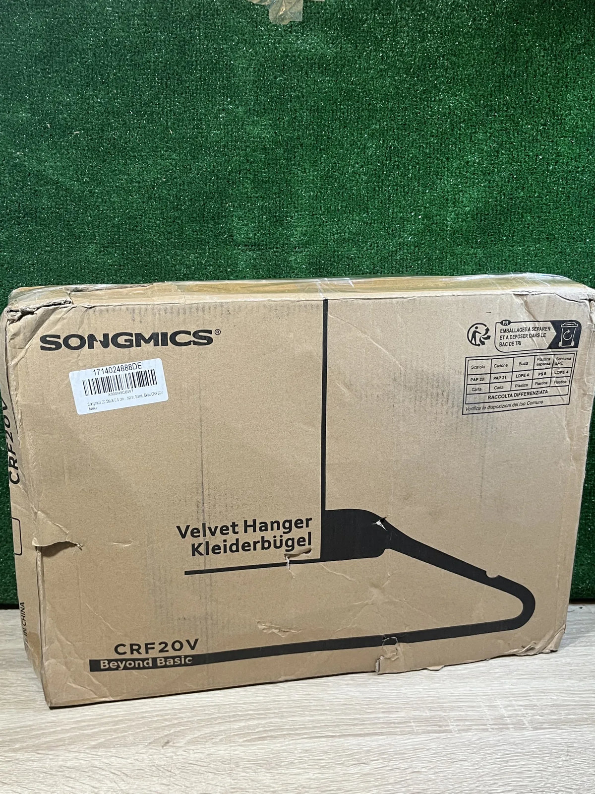 Percha de Terciopelo Gris SONGMICS