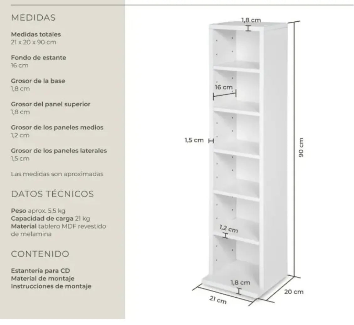 Estantería para CDs