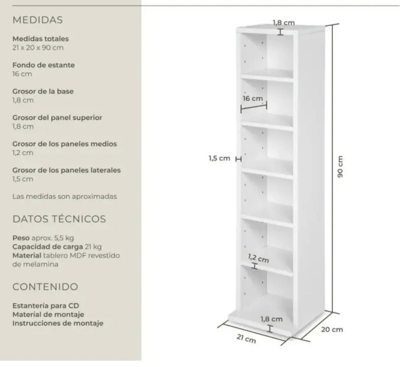 Estantería para CDs