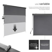 Estor vertical gris claro para exterior