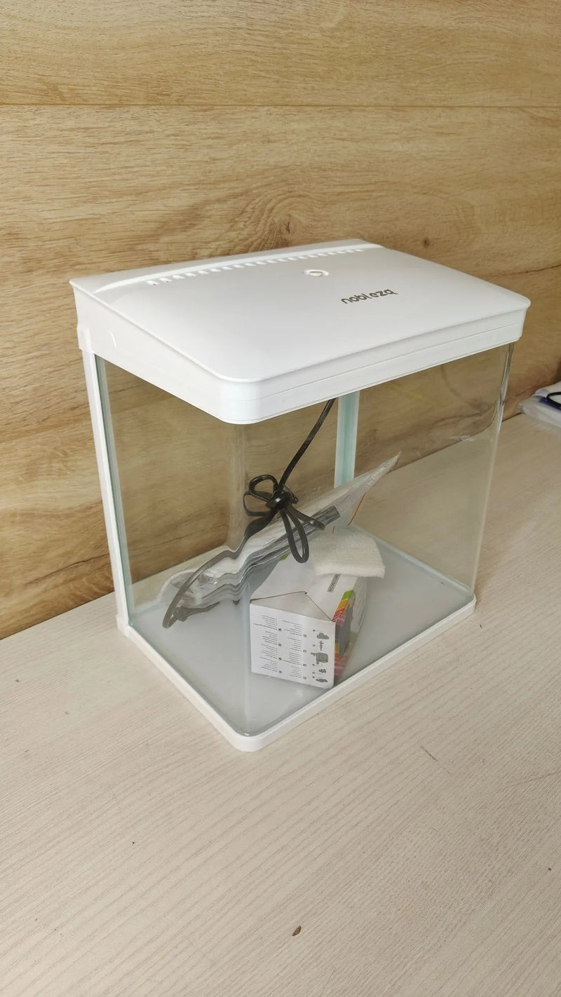 Acuario de Cristal con Cubierta y Luces LED