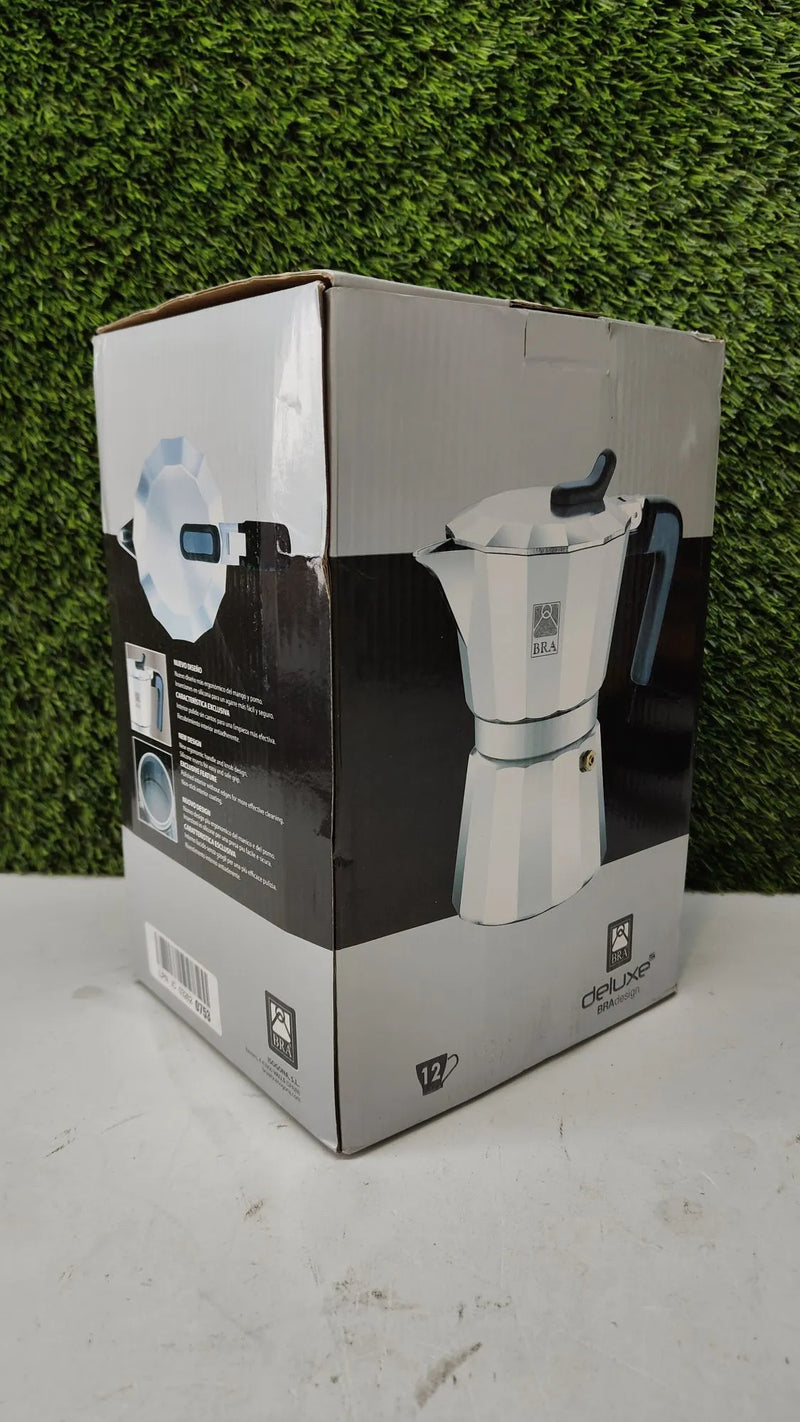 Cafetera italiana, Aluminio, Plata, 12 tazas