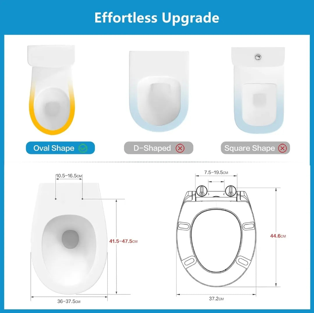 Tapa WC de forma universal cierre suave - Yeaupe