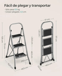 Escalera con 3 Peldaños SONGMICS