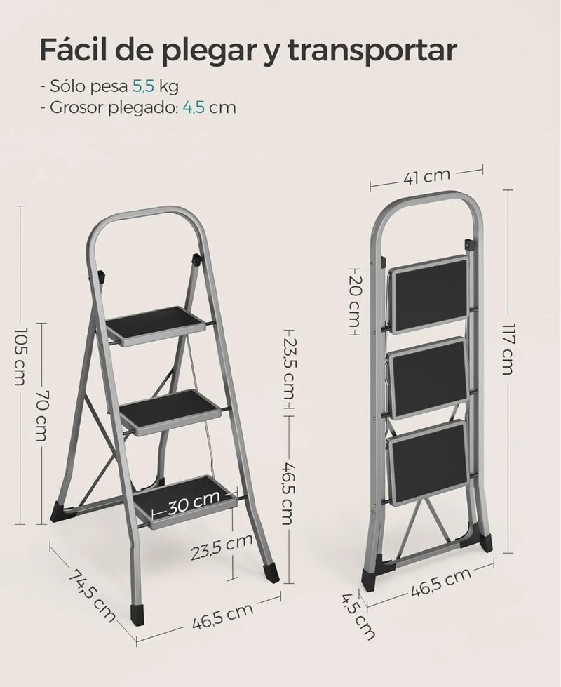 Escalera con 3 Peldaños SONGMICS