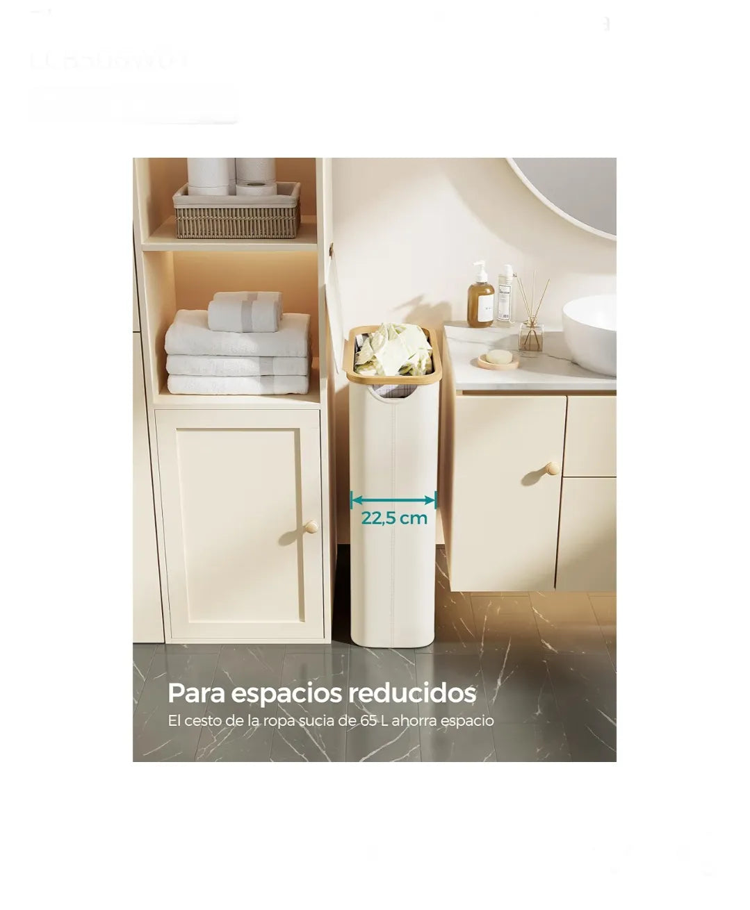 Cesto de Ropa Sucia con Tapa, Cesta Ropa Sucia Delgada