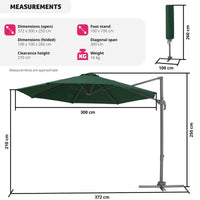 Sombrilla 300cm