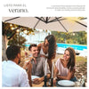 Parasol color beige de 300cm con pedal