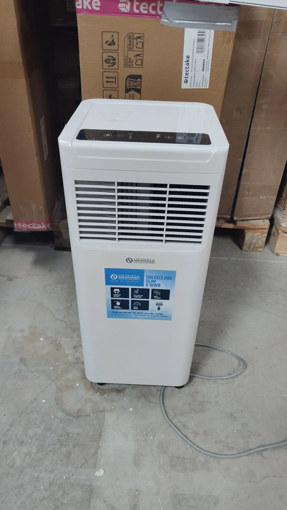 Climatizador Portátil 8.000 BTU/h, UltraSlim Diseño, Clase A Olimpia