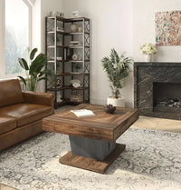 Mesa auxiliar cuadrada de madera