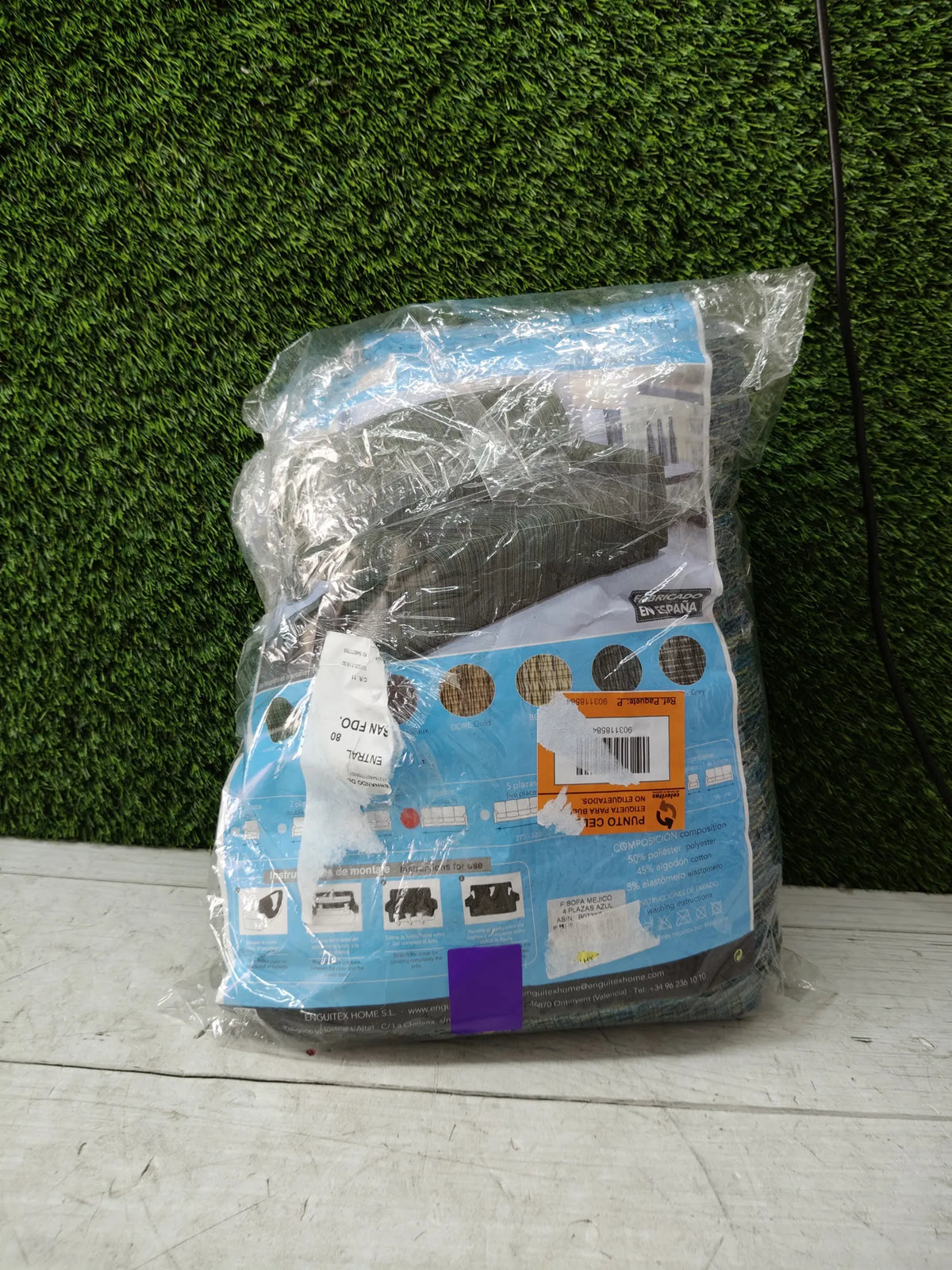 Funda de sofá elástica azul - MARTINA HOME