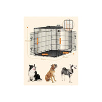 Jaula para Perros Plegable con 2 Puertas
