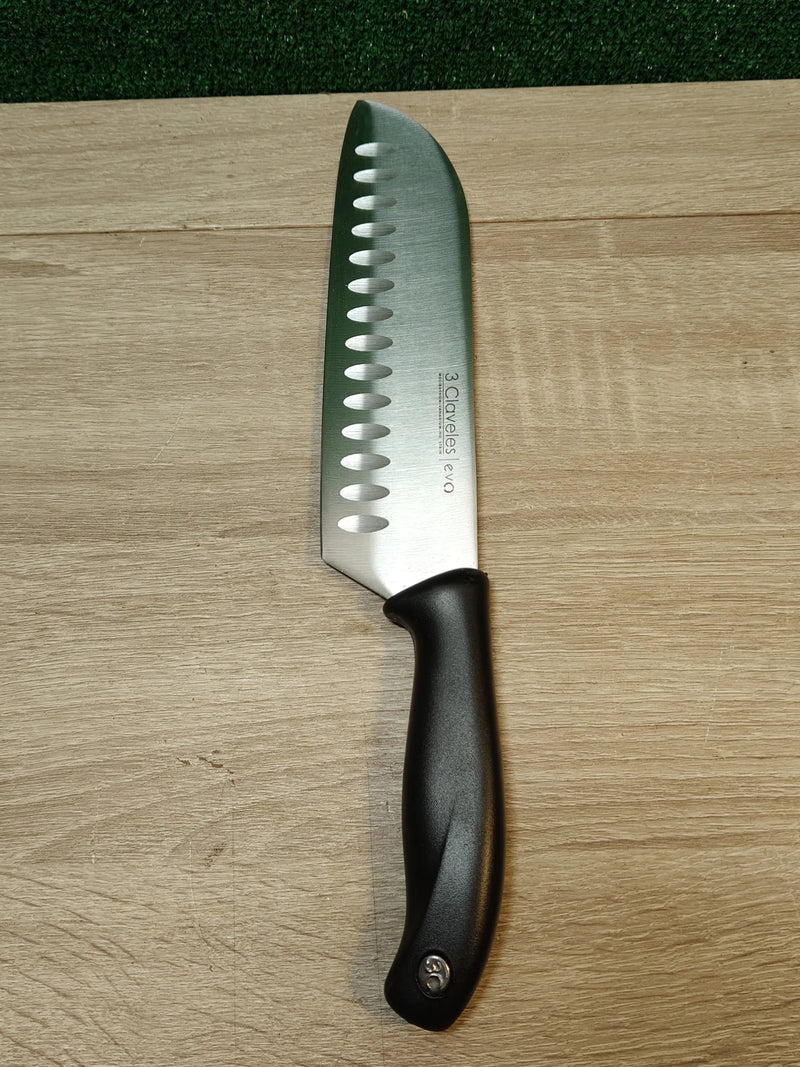 Cuchillo Santoku alveolado 3Claveles Evo