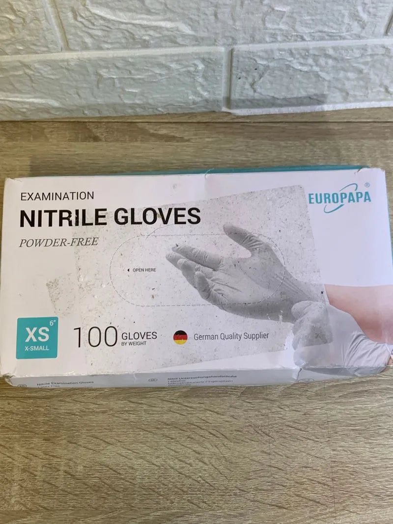 100 Guantes Blancos De Nitrilo XS
